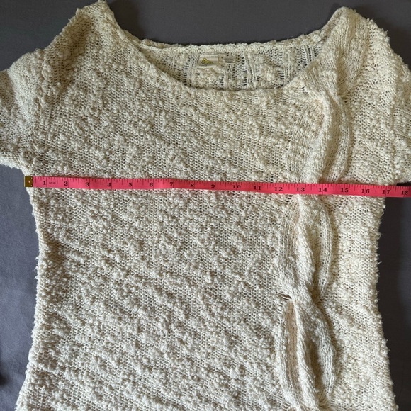 Anthropologie sweater women XS cotton blend long sleeve open knit white - Picture 10 of 10
